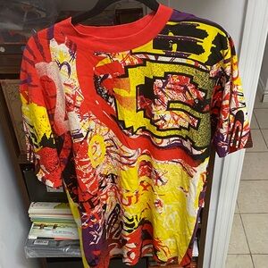 Vintage Body Glove Multicolor All Over Design Graphic Tee